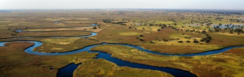 Okavango rivier in Shakawe Botswana