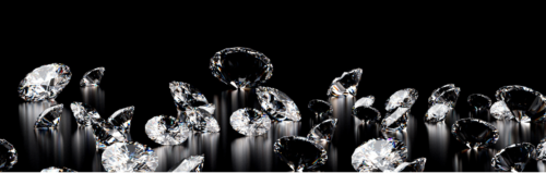 Diamonds with black background