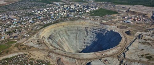 Diamantenmine zum Abbau von Diamant Vorkommen