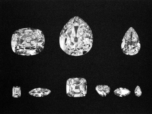 Die grossten Teile des Cullinan Diamanten Cullinan I IX