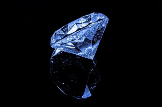 Blue investment diamond