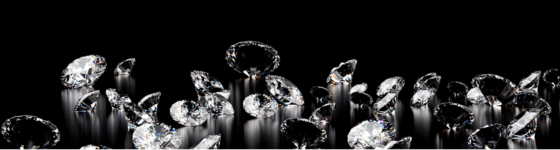 Diamonds with black background