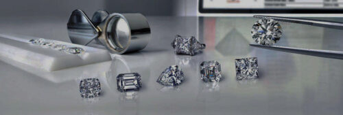 Diamanten mit verschiedenen Schliffen